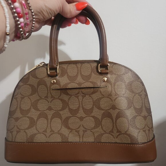 Coach Brown Mini Bag with Cherry Charm - Picture 2 of 4